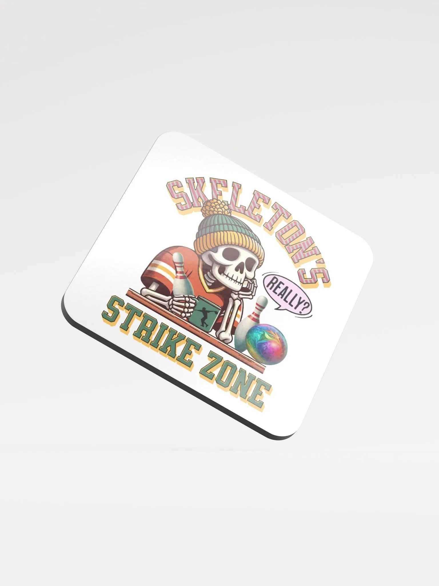 Skeletons Strike Zone Bowling Really Coaster Set product image (2)