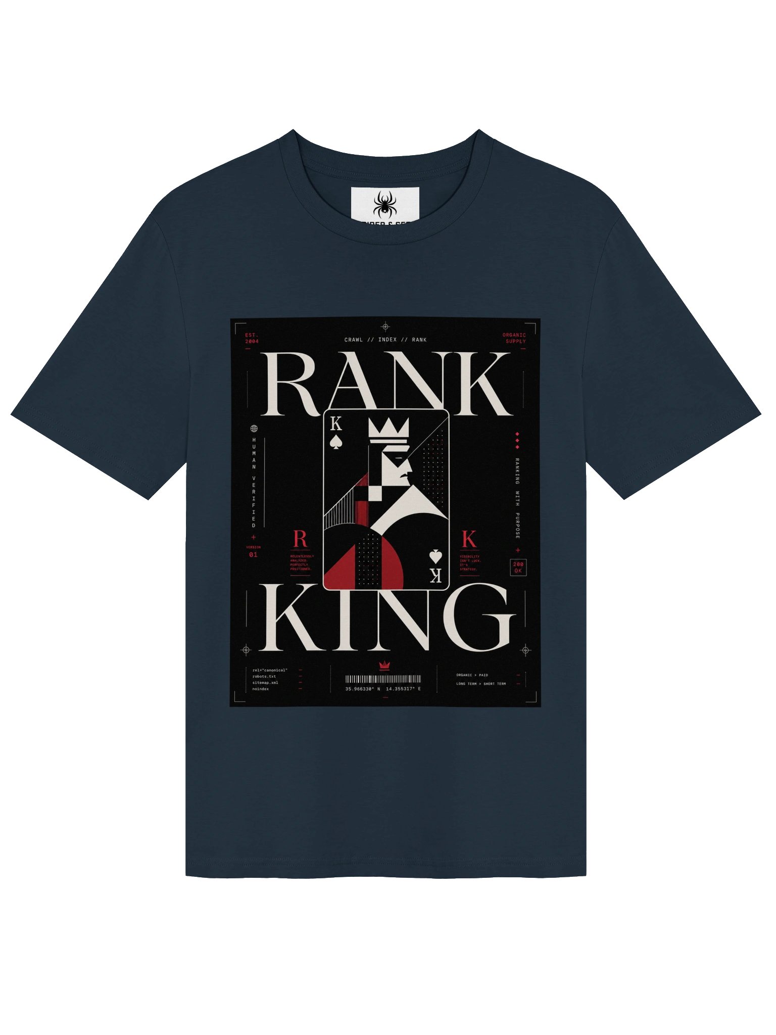 "Rank King" Tee – Premium SEO Shirt | Crawl // Index // Rank product image (9)