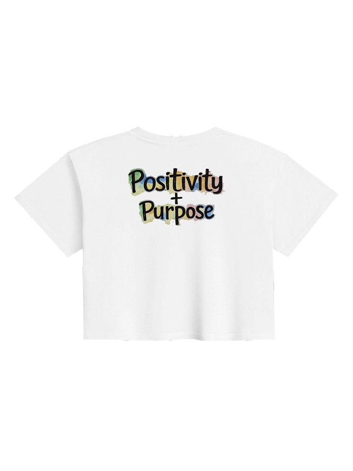 Positivity + Purpose Watercolor Crop Top product image (2)