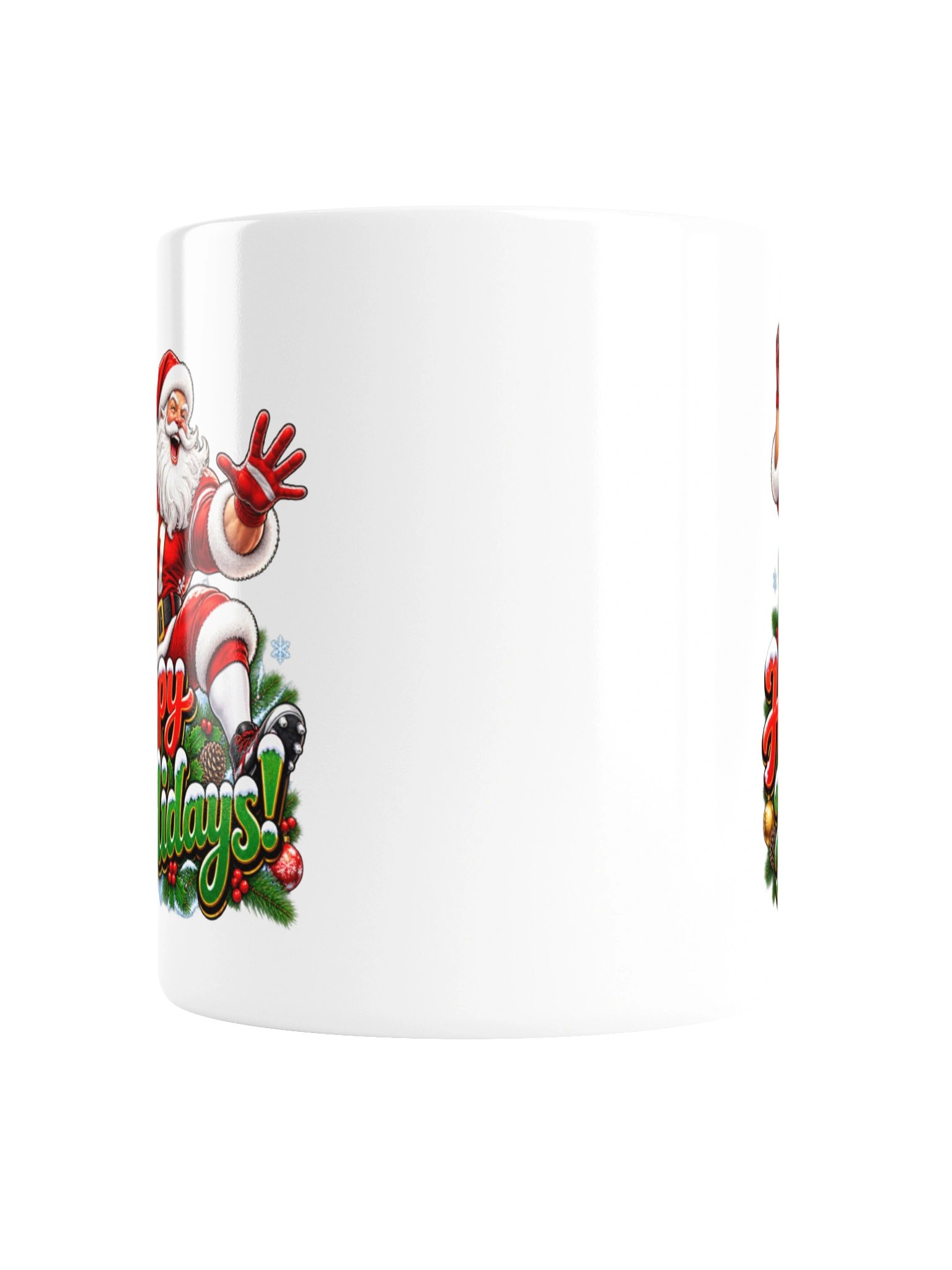 HAPPY HOLIDAYS — SANTA HAS ENTERED THE GAME! AMERICAN FOOTBALL MUG product image (4)