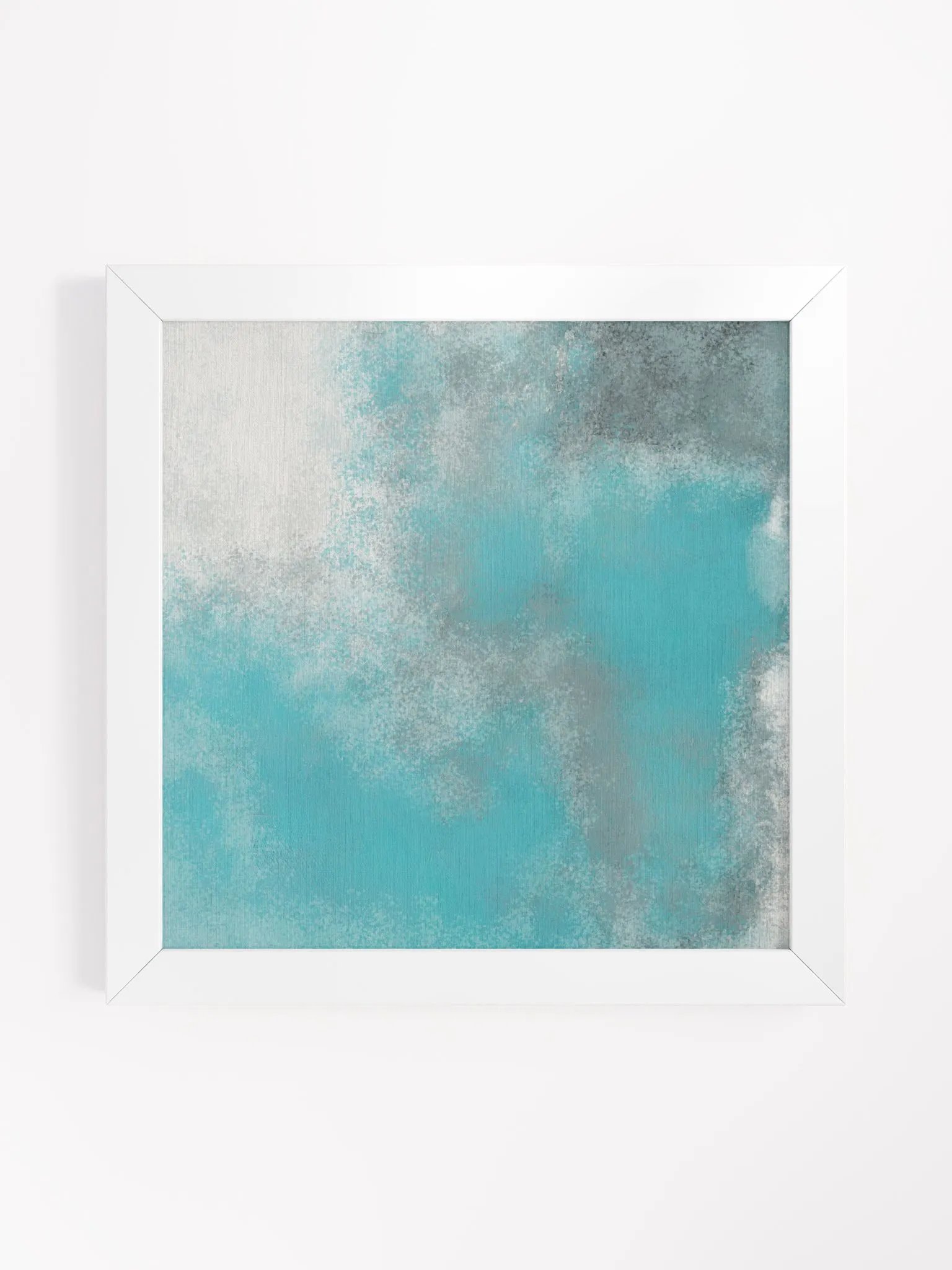 Wall Art Teal and Aqua Abstract Square Print product image (42)