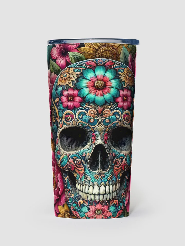 Festive Skull Stainless Steel Tumbler product image (1)