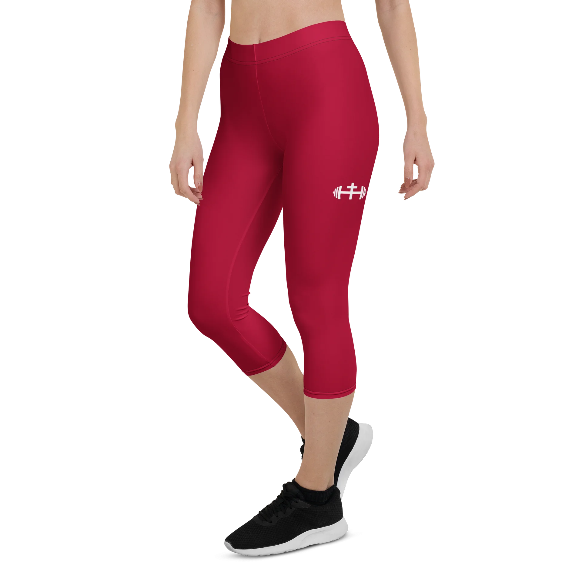 His House Womens Performance Crop Leggings - Red product image (6)