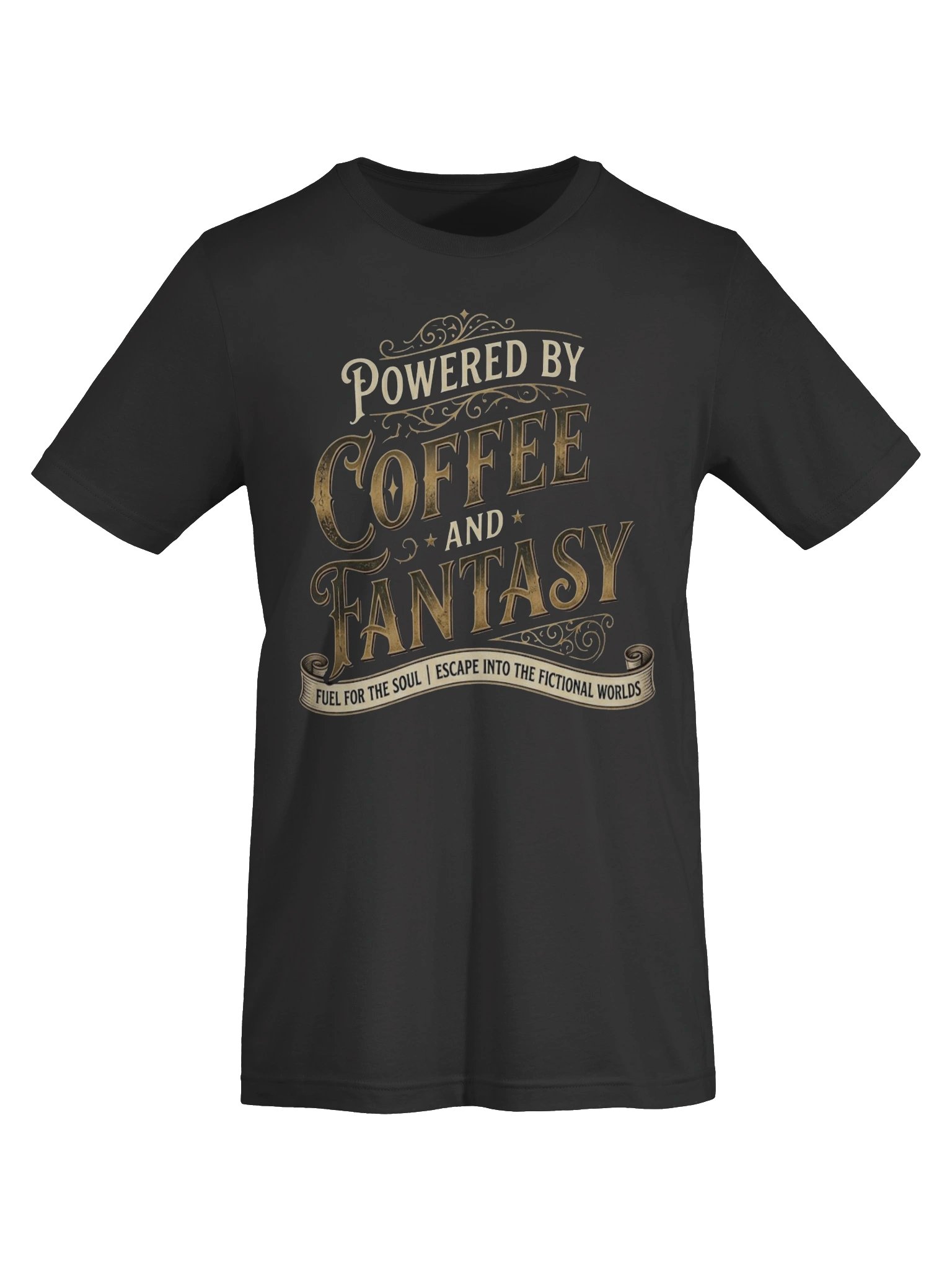 Powered by Coffee & Fantasy Premium Bookish Tee product image (47)