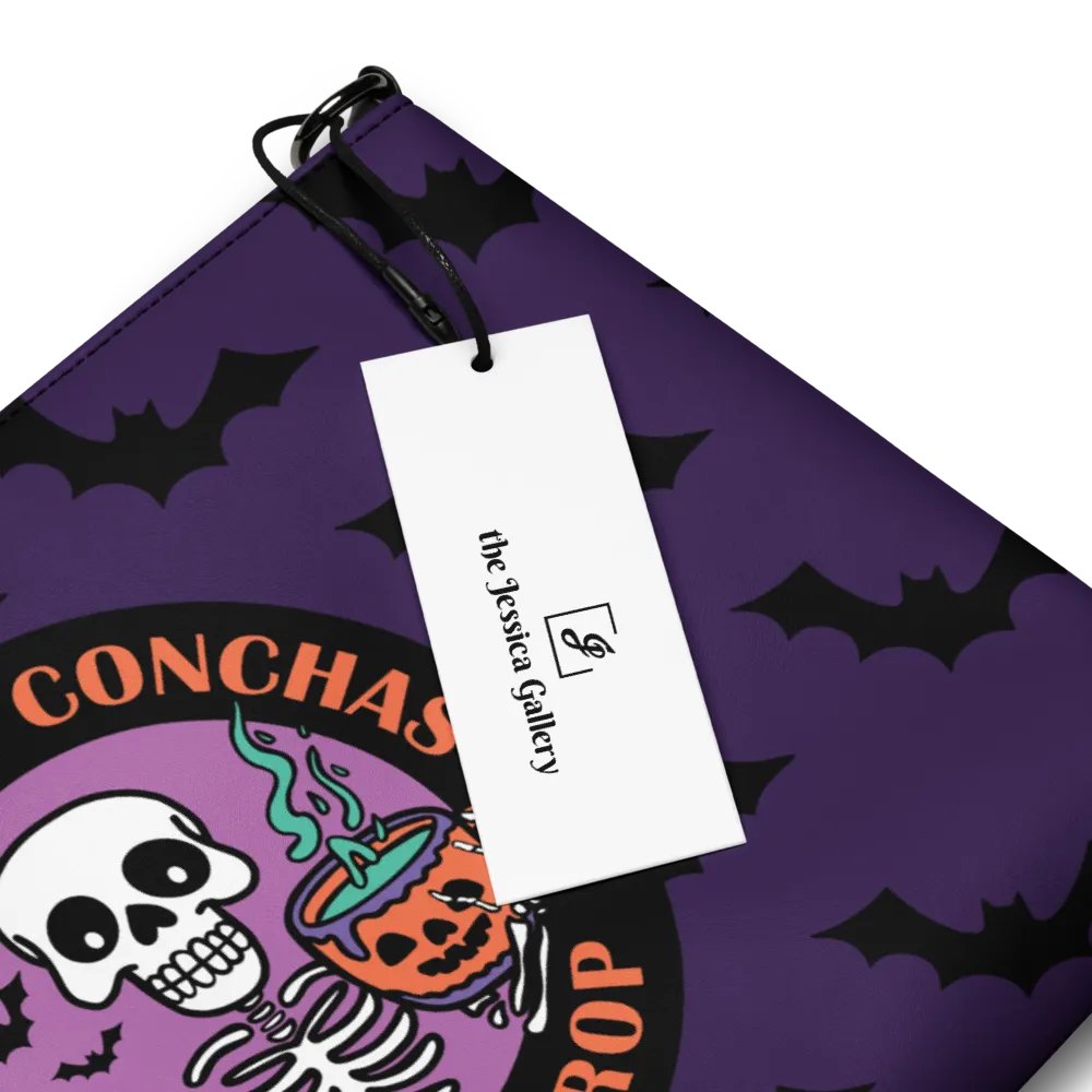 Cafecito and Conchas Halloween Skeleton Flip-Sided Faux Leather Crossbody Bag product image (5)