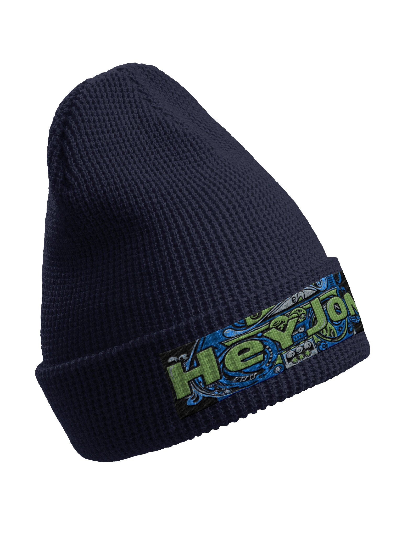 Hey JoN Blue-Green Waffle Beanie product image (19)