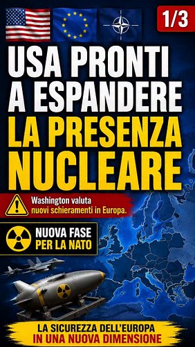 🇺🇸🇪🇺 GLI USA VALUTANO UNA NUOVA ESPANSIONE NUCLEARE IN EUROPA

Washington starebbe discutendo la possibilità di estendere gli...
