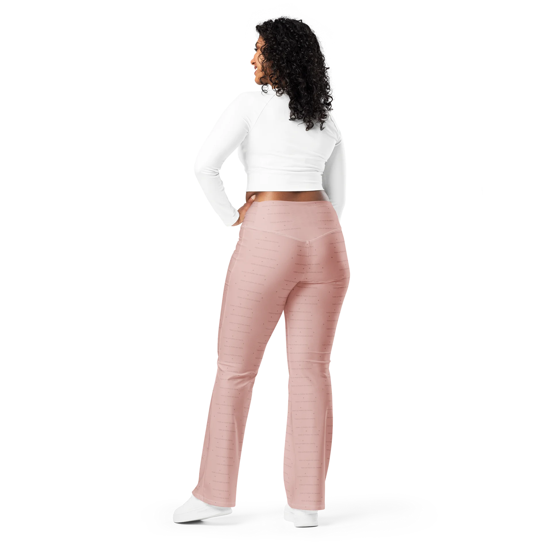 Flare Leggings — Women Who Lift (Blush Pink) product image (4)