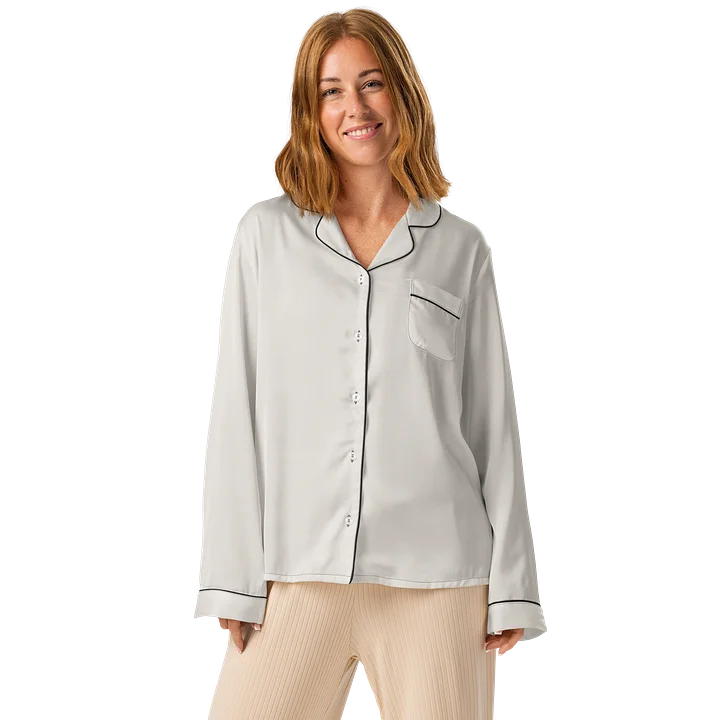 Minimal Beige Long Sleeve Pajama Top product image (1)