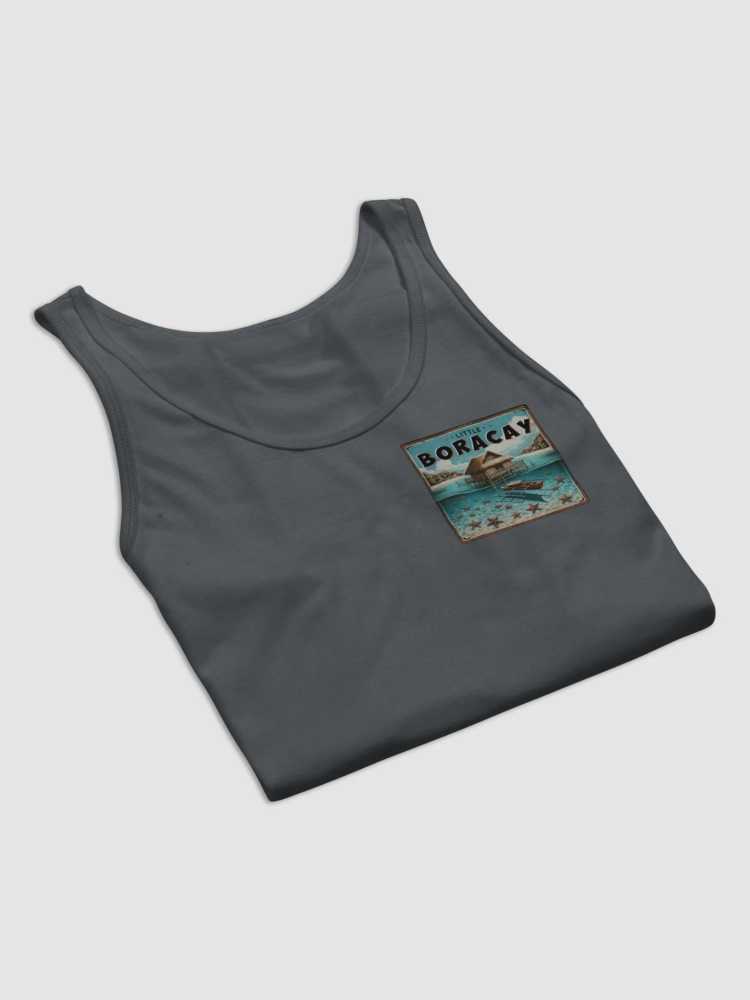 LITTLE BORACAY TANK TOP, FLOATING COTTAGE BALSA AND FILIPINO BOAT BANGKA WITH STARFISH, CALATAGAN BATANGAS product image (8)