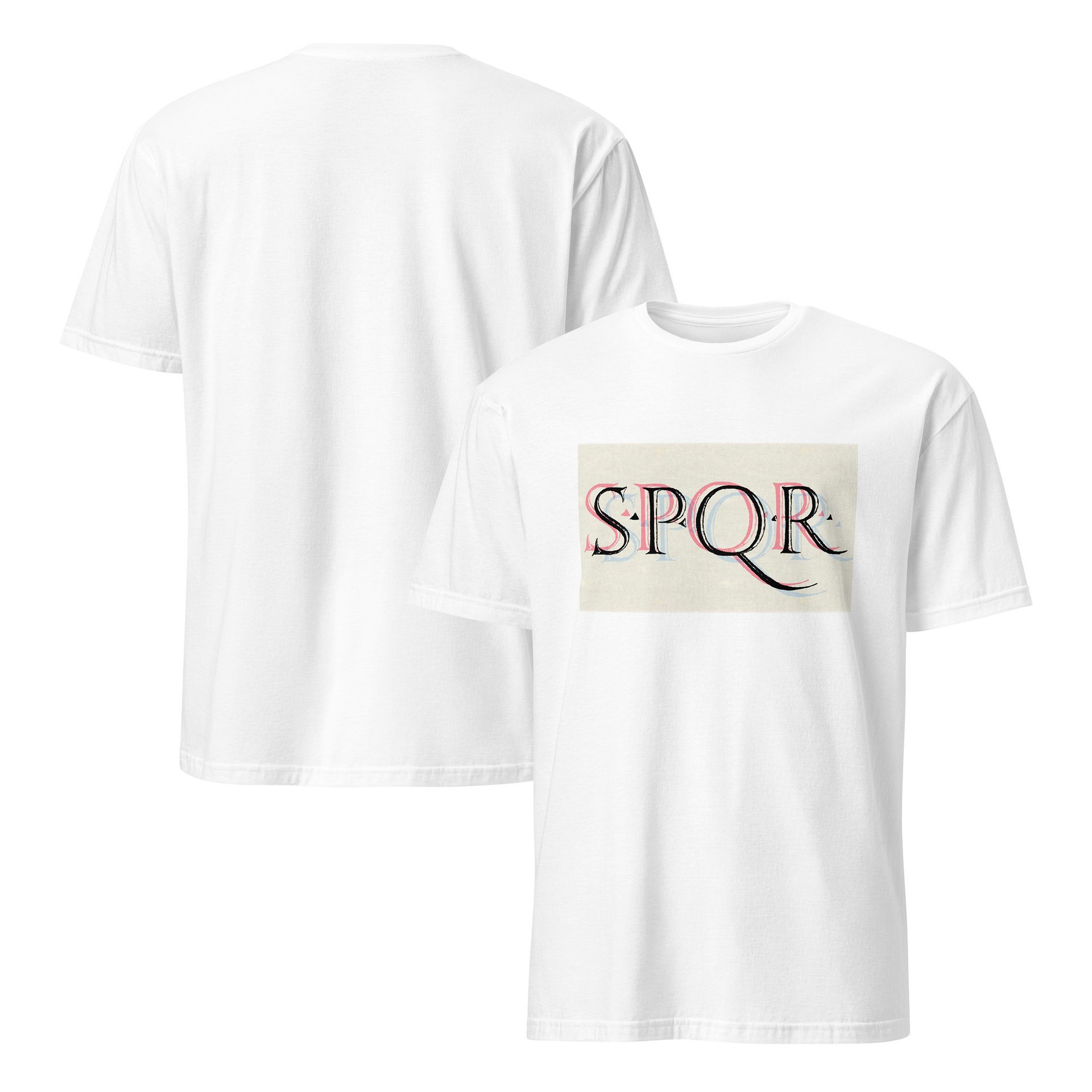 SPQR Roman Senatus Populus Que Romanus, White T-Shirt product image (2)