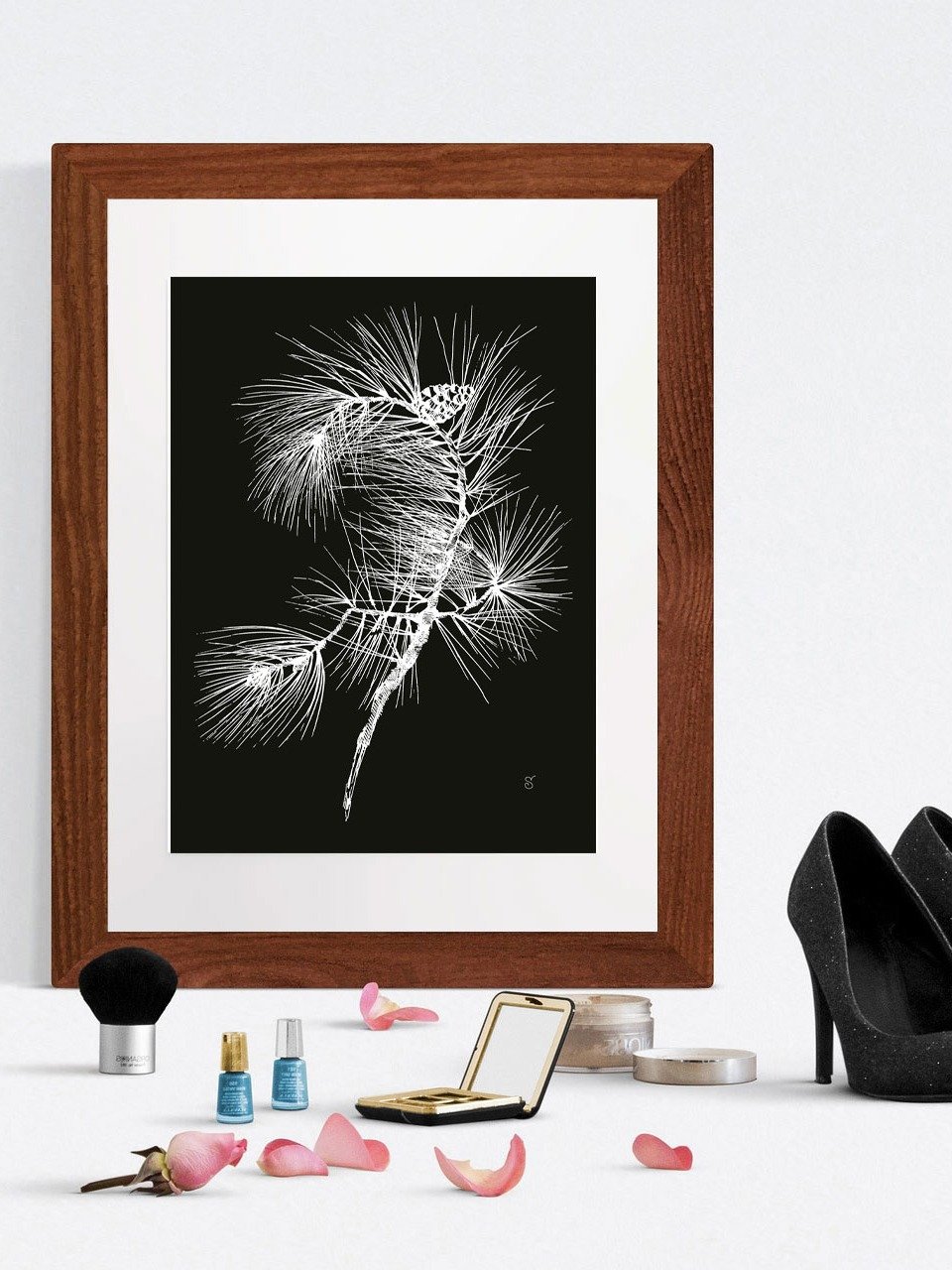 Whimsical Pine Branch Poster - Pine Branch Dark product image (6)