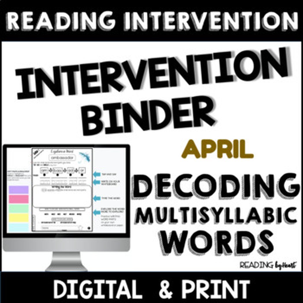Multisyllabic Words: Guided Practice - April (Print & Digital) (Grades 4-8) product image (1)