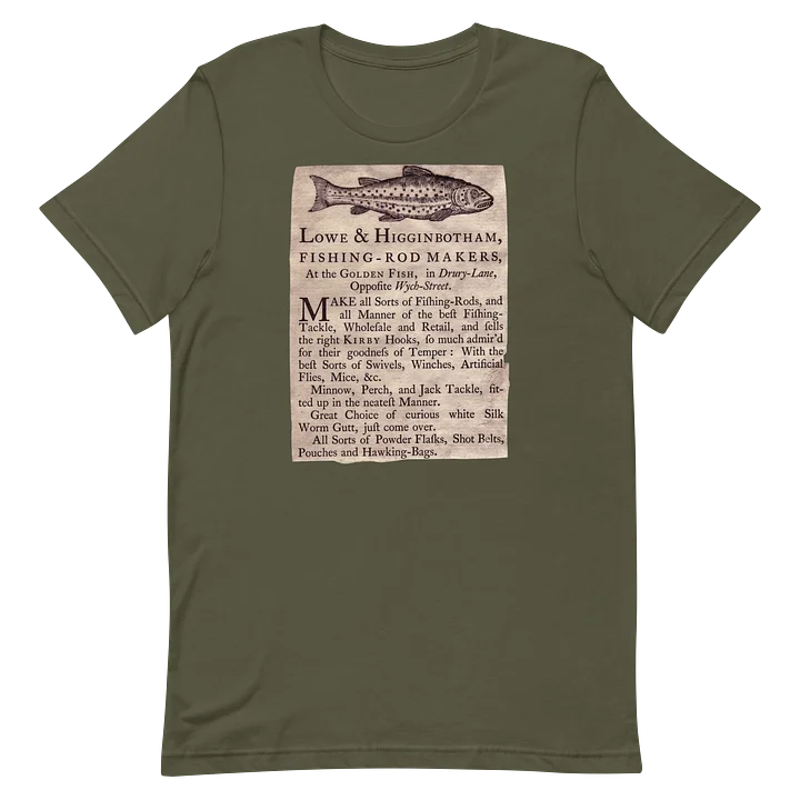 Lowe And Higinbotham Fishing Rod Makers (1790s) T-Shirt (Khaki) product image (2)