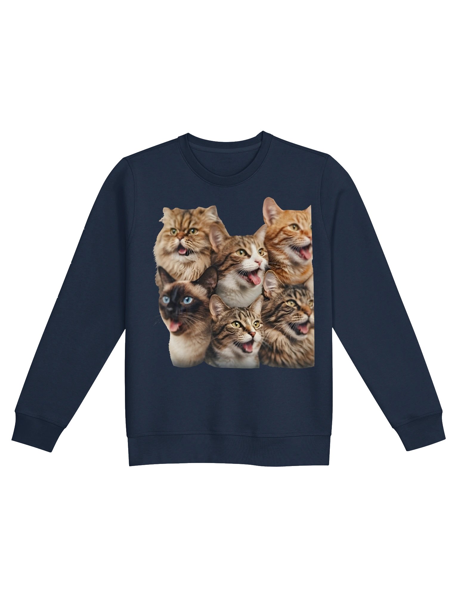 Playful & Direct: Silly Cats Collage Crewneck Sweatshirt product image (17)