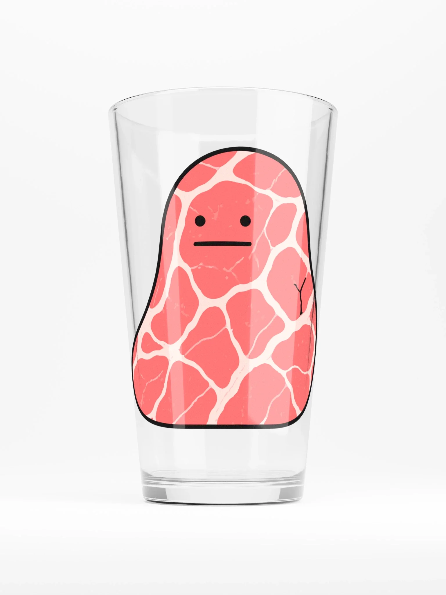 Steak Meat Shaker Pint Glass