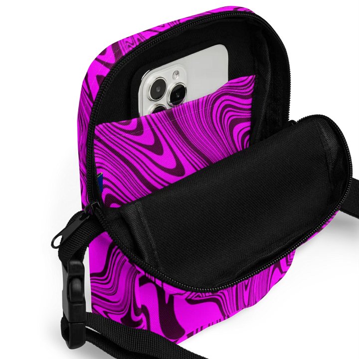 Utility Crossbody Bag - Abstract Purple Swirls product image (2)