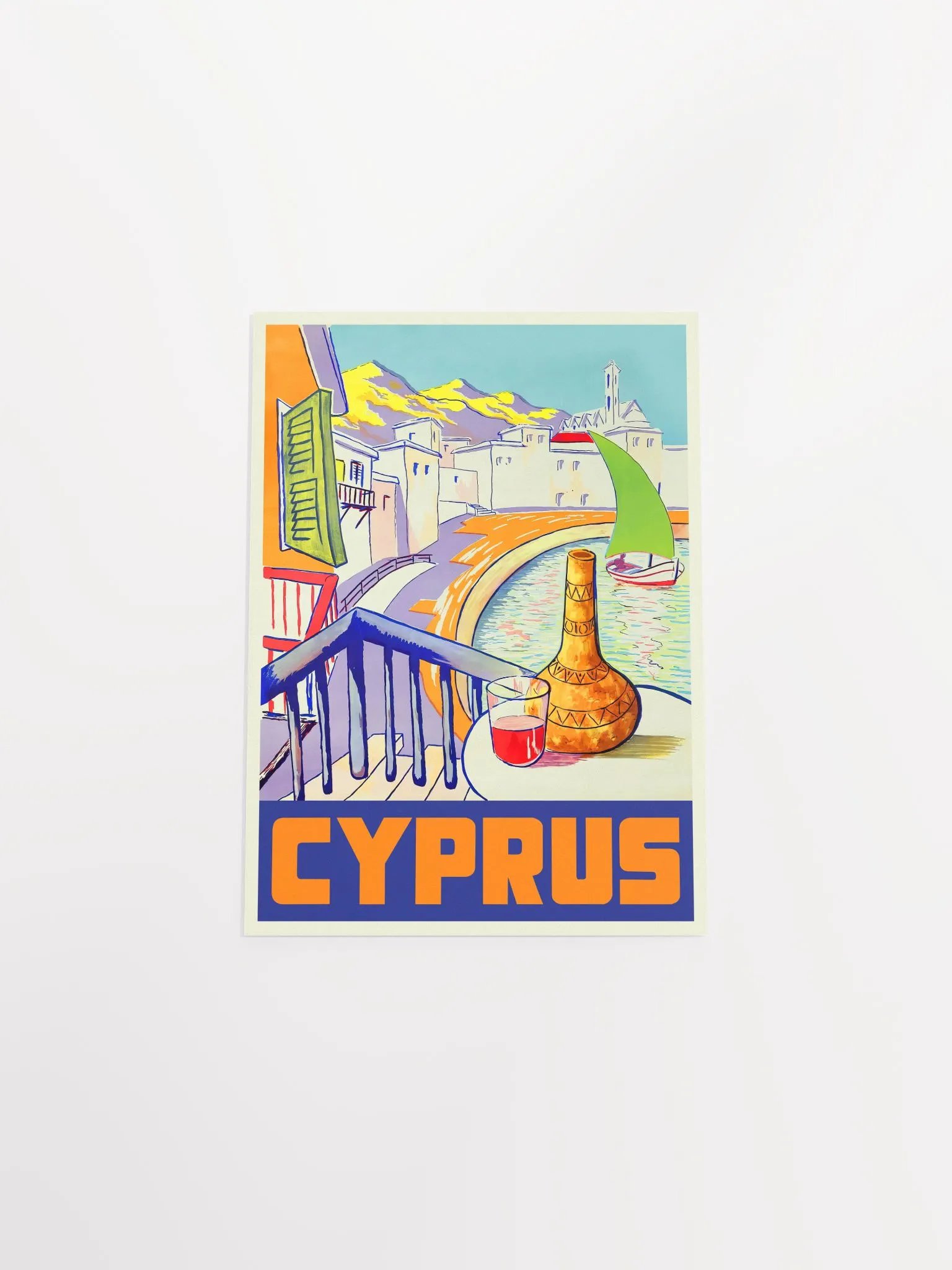 Cyprus, Nicosia 1929 — retro travel poster, vintage travel art print, retro travel wall art product image (9)