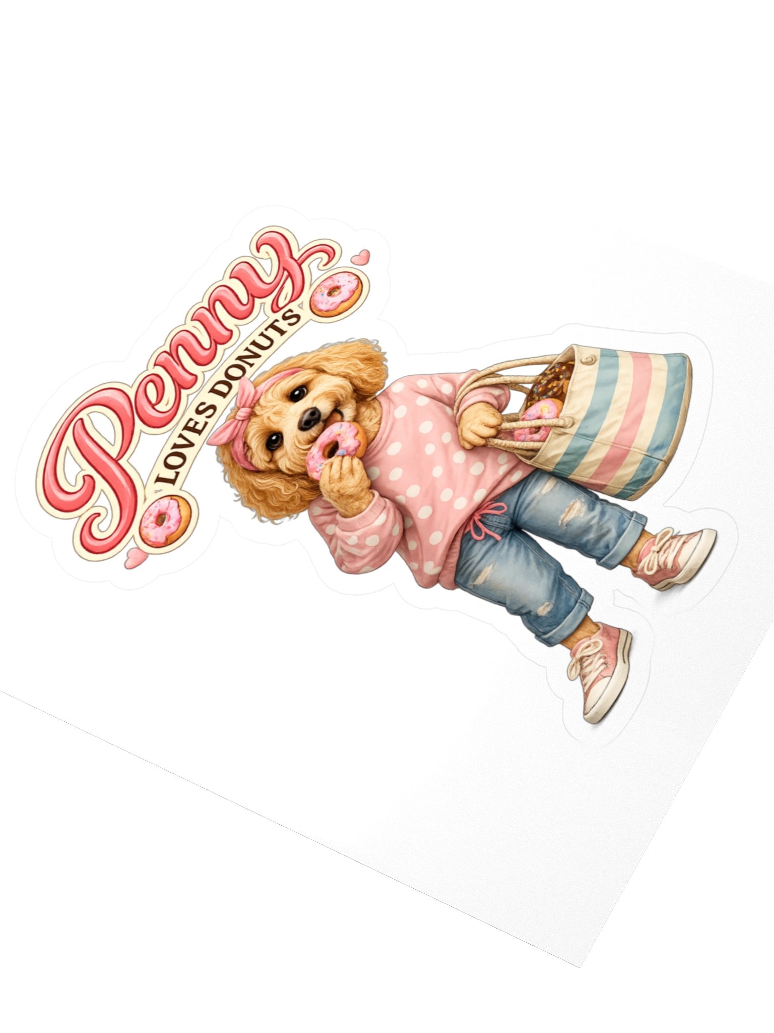 Penny Loves Donuts Kiss Cut Sticker product image (3)