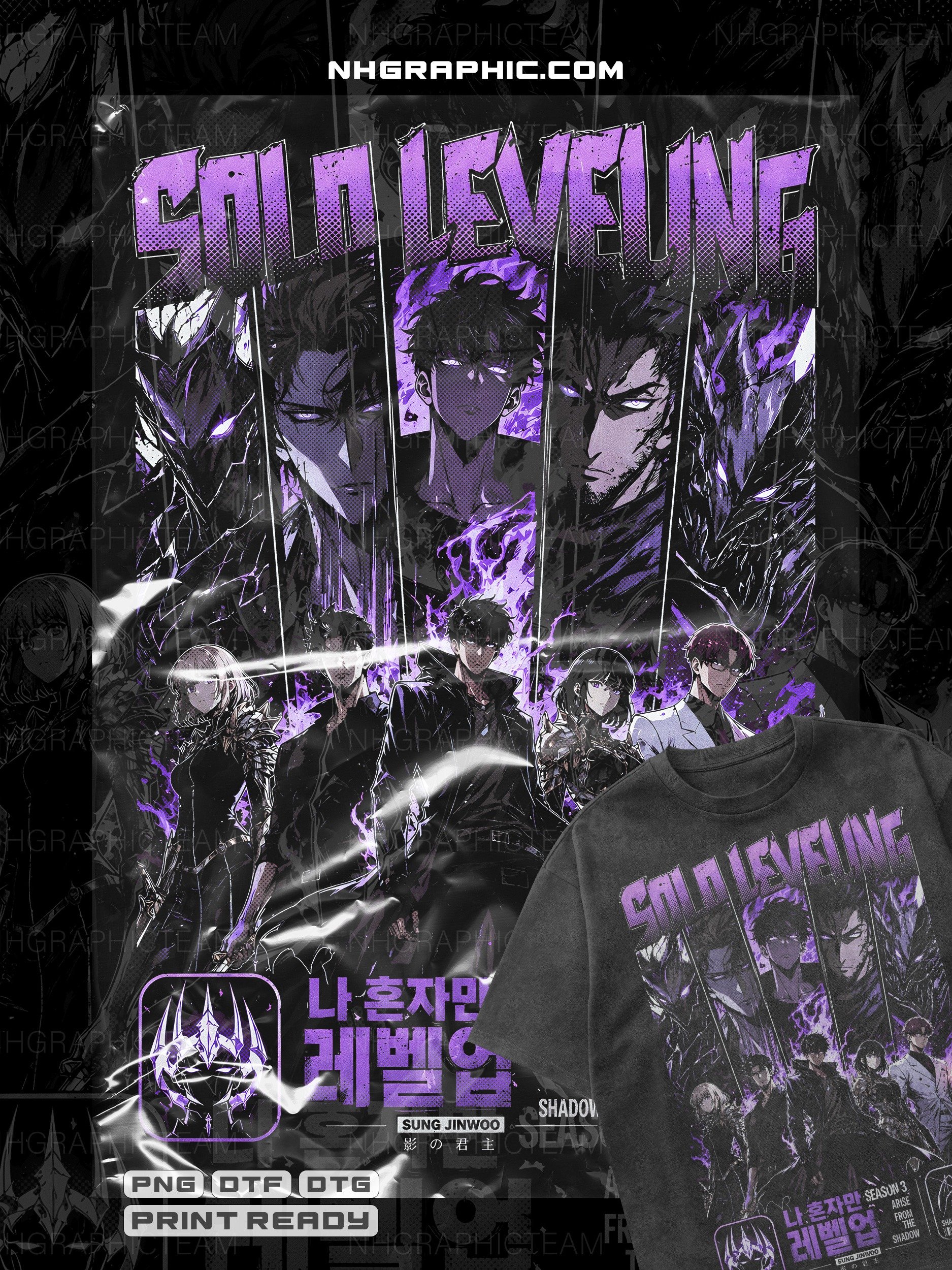 10 Halftone Anime Shirt PNG Designs DTG DTF Bundle product image (5)