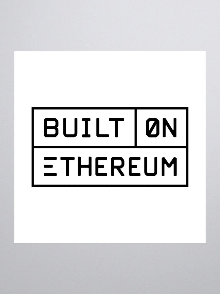 Built on Ethereum sticker white product image (1)