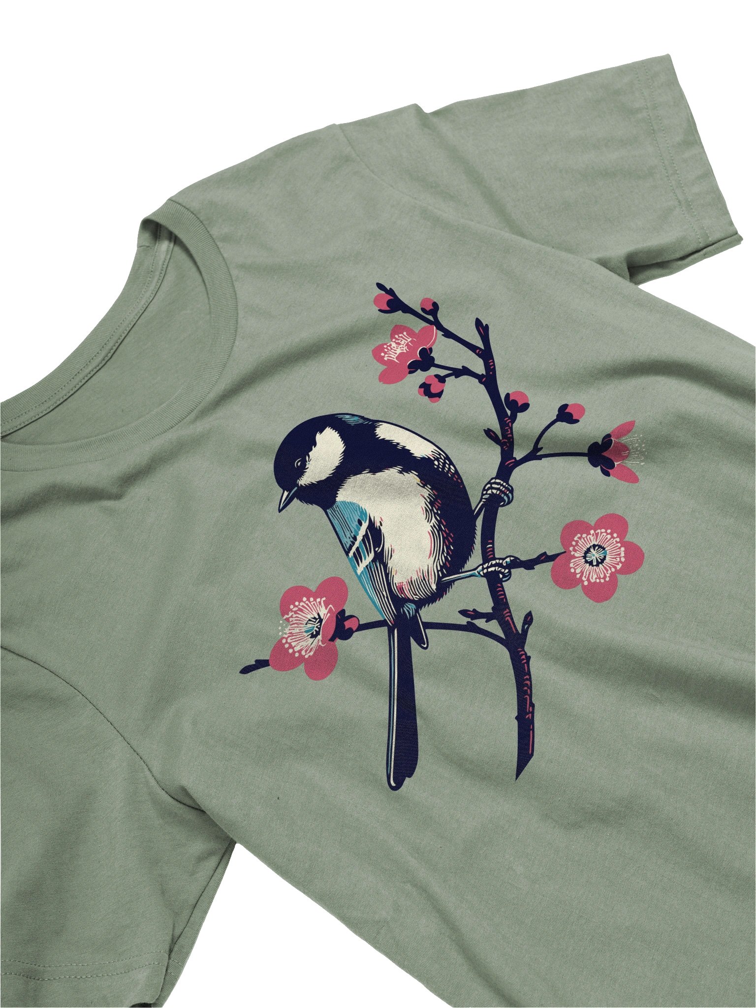 Chickadee with Blossoms T-shirt product image (3)