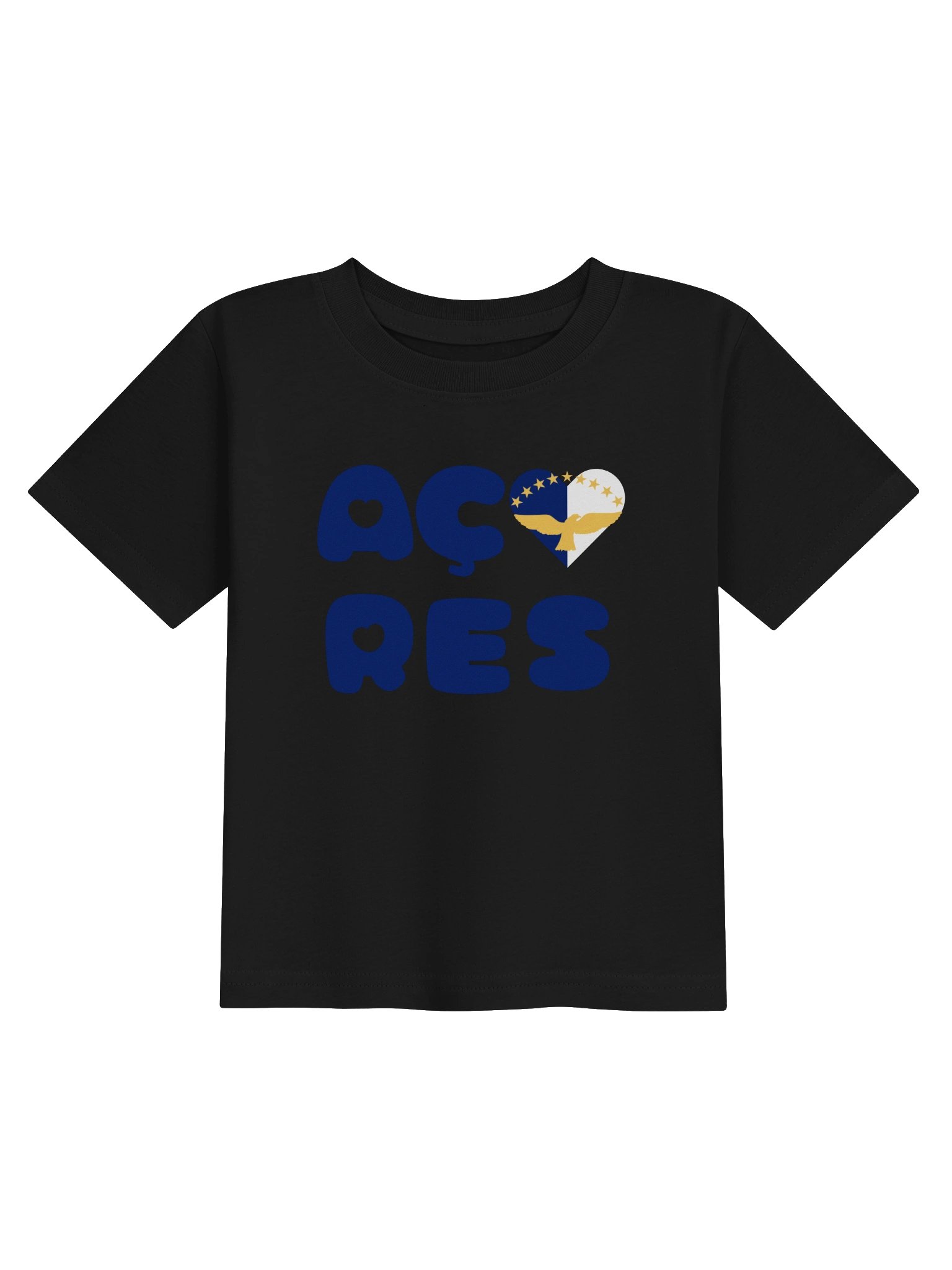 azores hearts (blue text) baby tee for babies 6-24m product image (1)