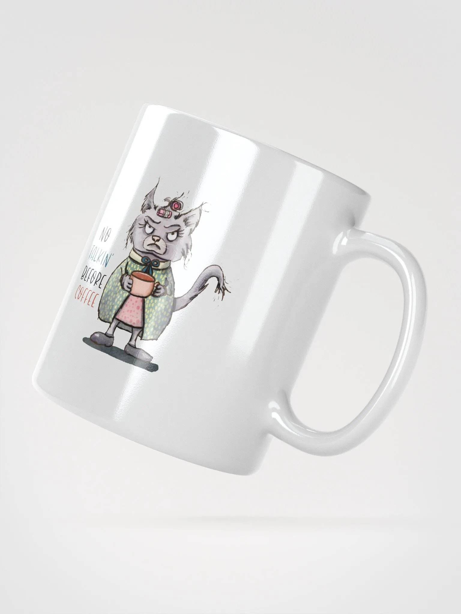 No Talkin' Before Coffee White Mug product image (5)