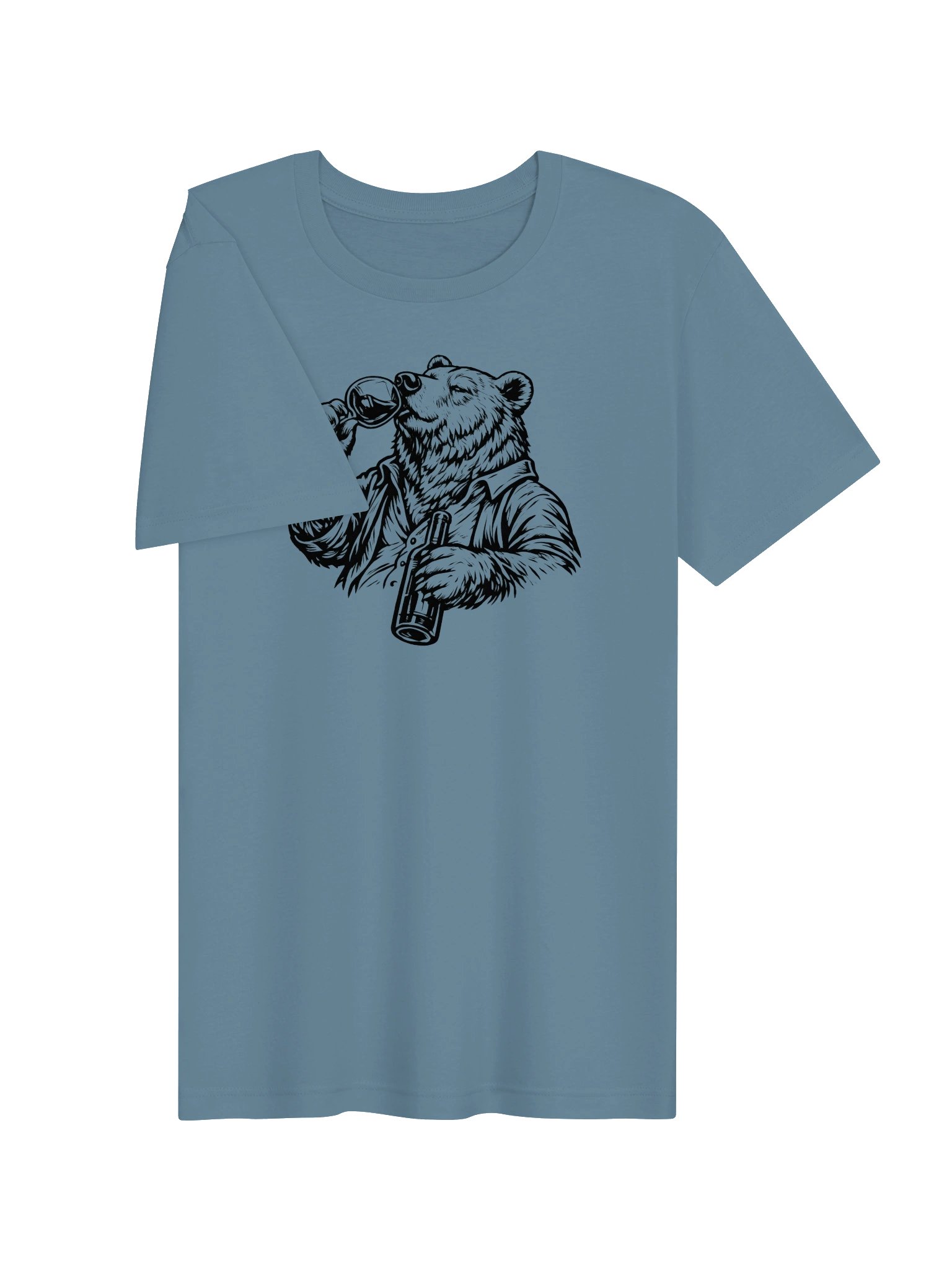 Wine Drinking Bear Vintage Bear Illustration product image (26)