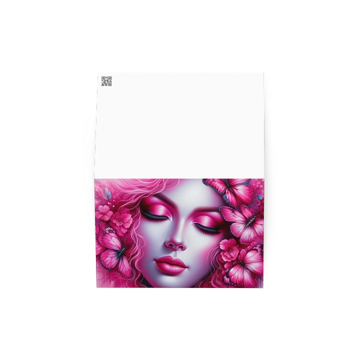 Pink Woman and Butterflies Greeting Card product image (2)