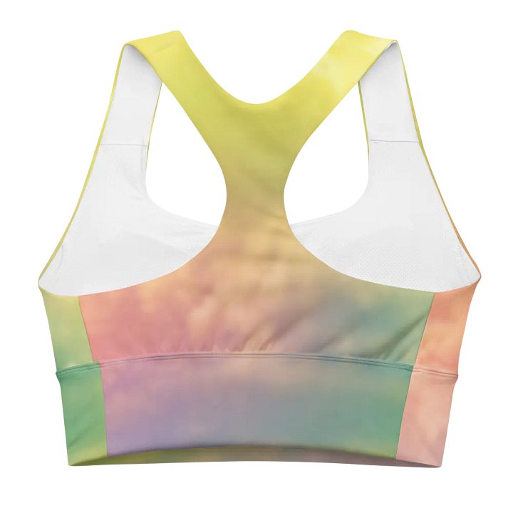 Blur cloud rainbow Design Longline Sports Bra - v12 product image (2)