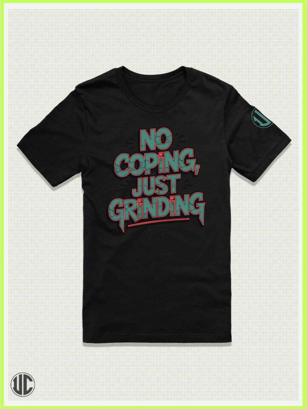 No Coping, Just Grinding – Skate Graphic T-Shirt product image (1)