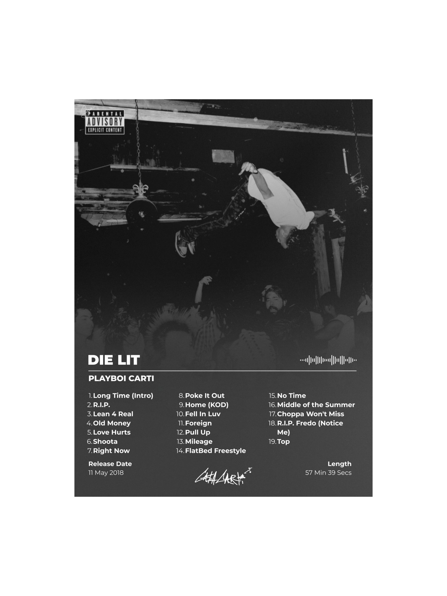 Die Lit Album Cover Poster product image (1)