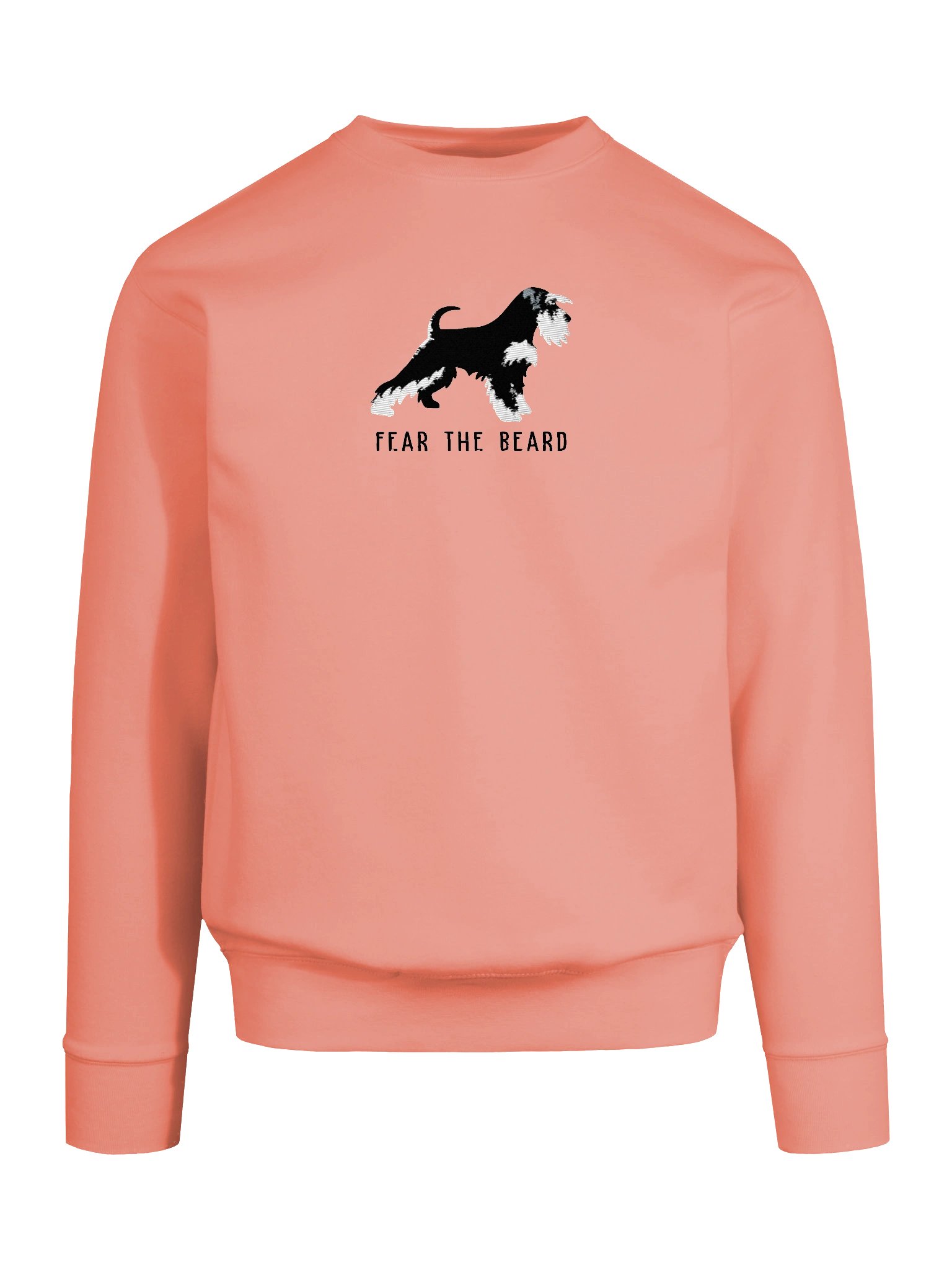 Fear the Beard Sweatshirt (Embroidered) of a Miniature Schnauzer(Black & Silver) product image (23)