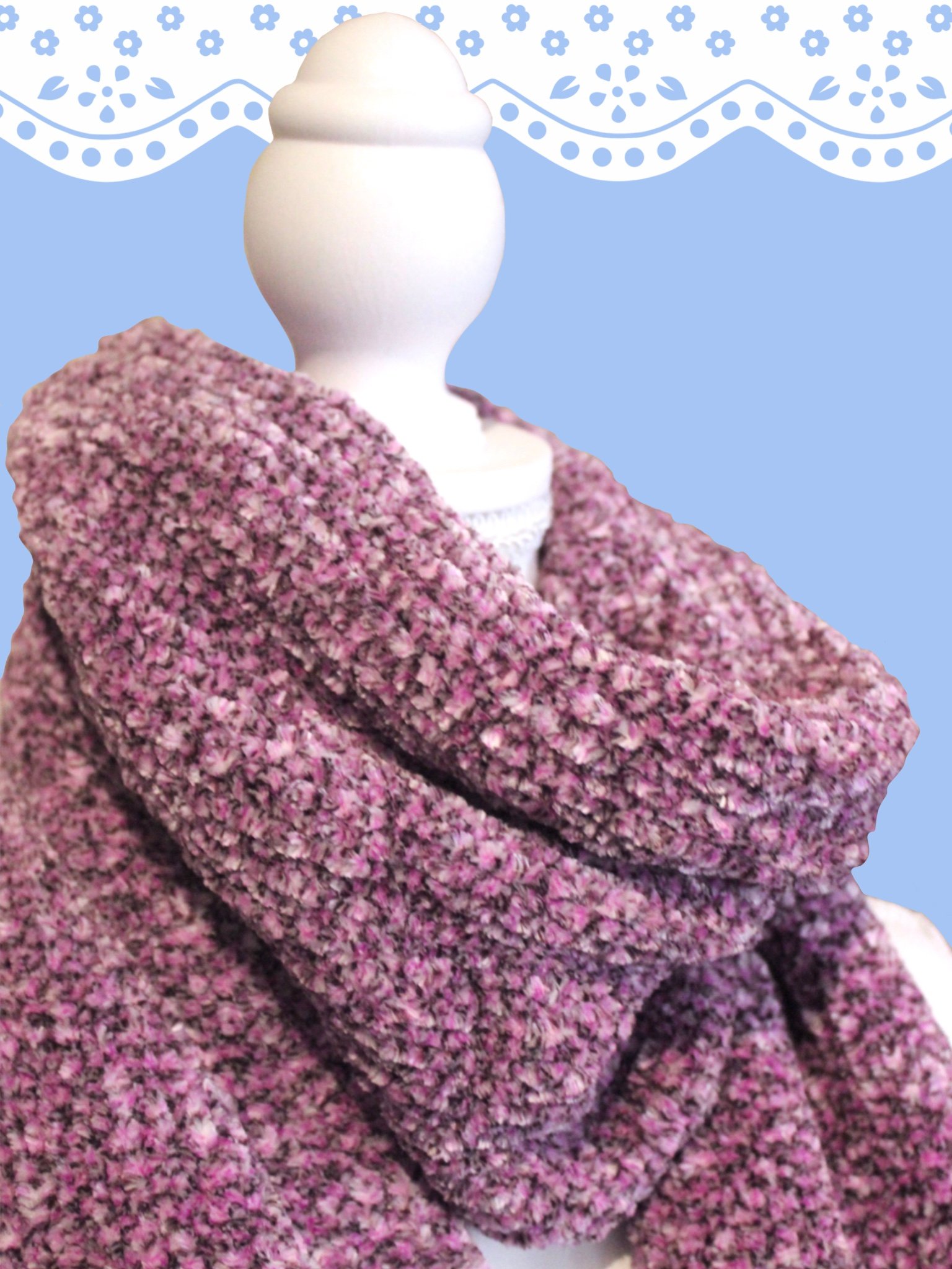 Scarf & Beanie Set - Purple Pansy product image (3)