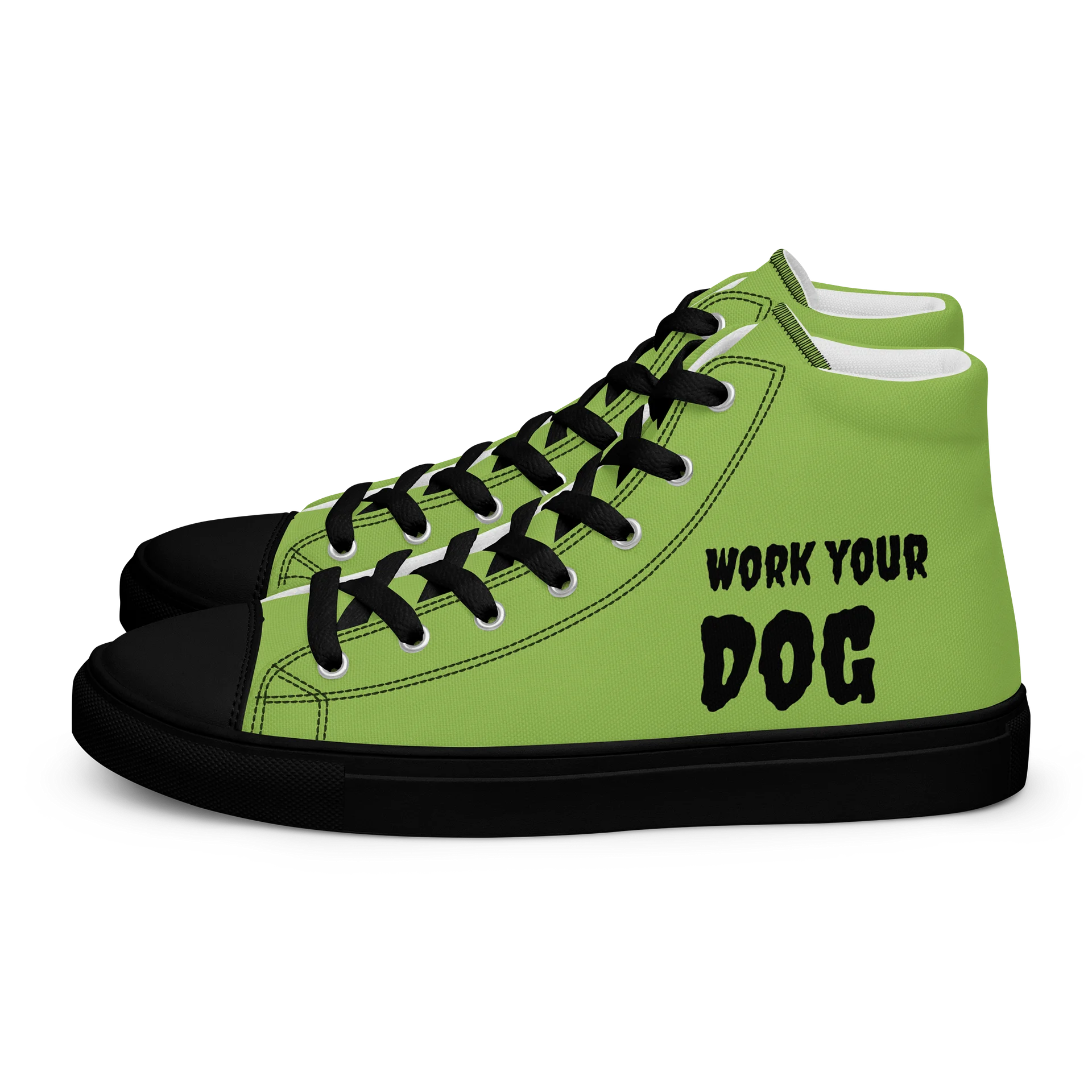 WORK YOUR DOG — Retro Graphic Women's High-Top Sneakers product image (1)