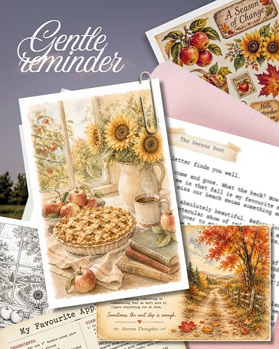 A little peek at September’s Serene Post! 🍎

I’ve been working away on September’s Serene Post, “A Season of Change,” and I a...