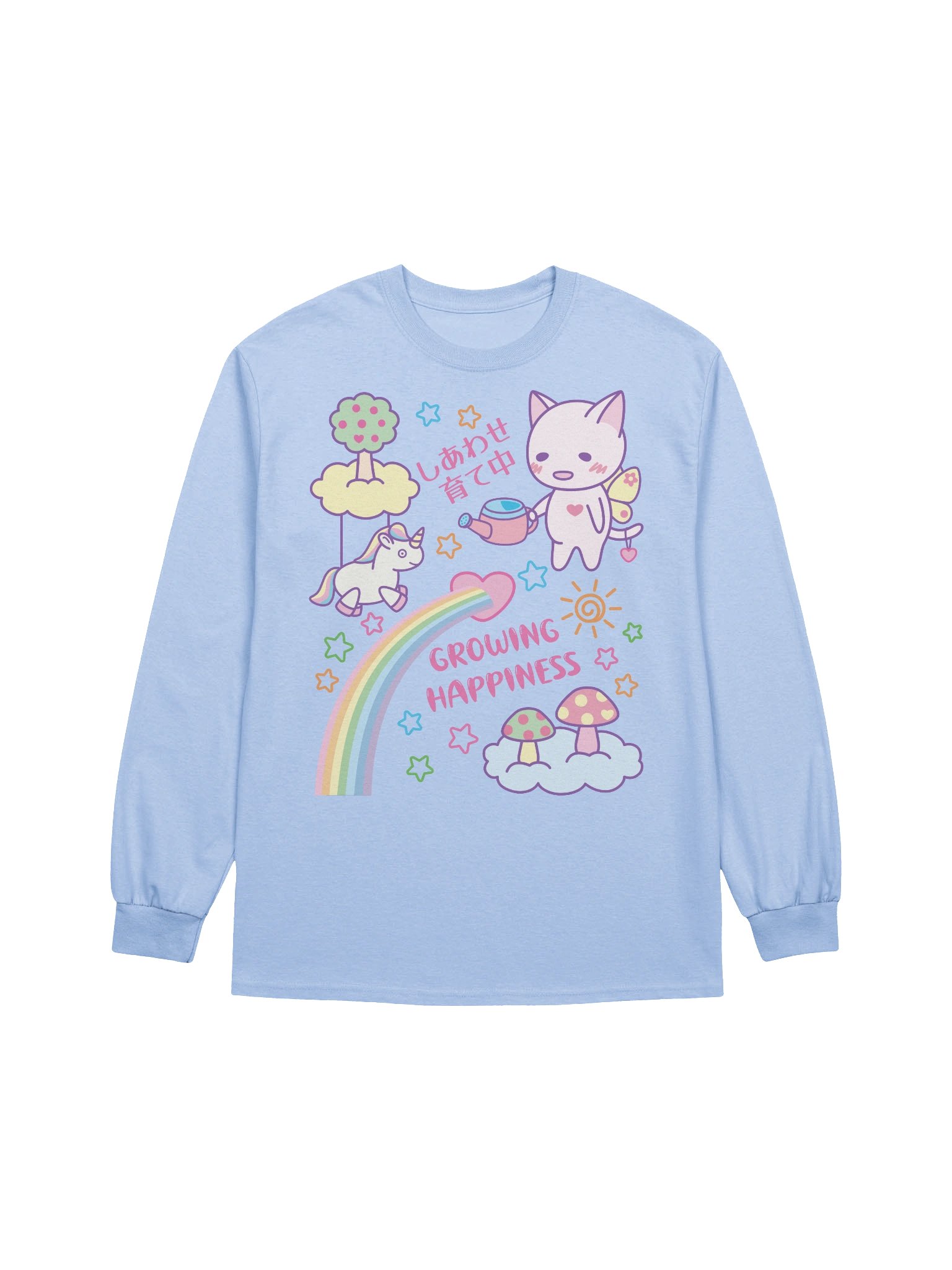 Happy Butterfly Kitty - Unisex Adult Long Sleeve T-shirt product image (1)