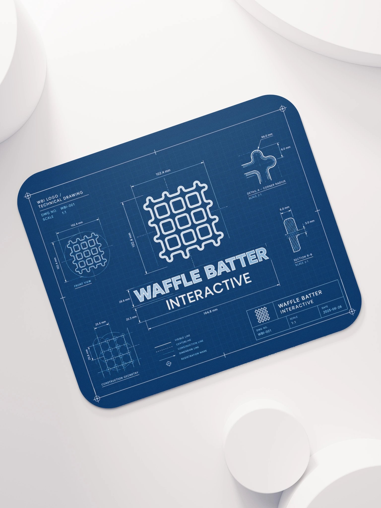 Waffle Batter INT — Blueprint Series Mousepad product image (7)