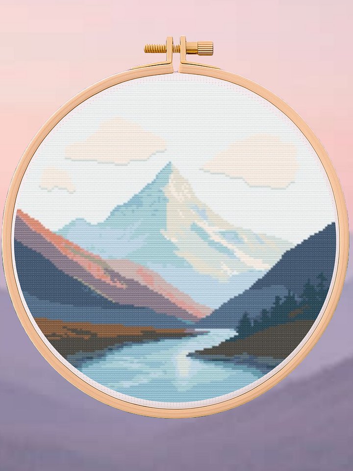 Mountain River Cross Stitch Pattern product image (1)