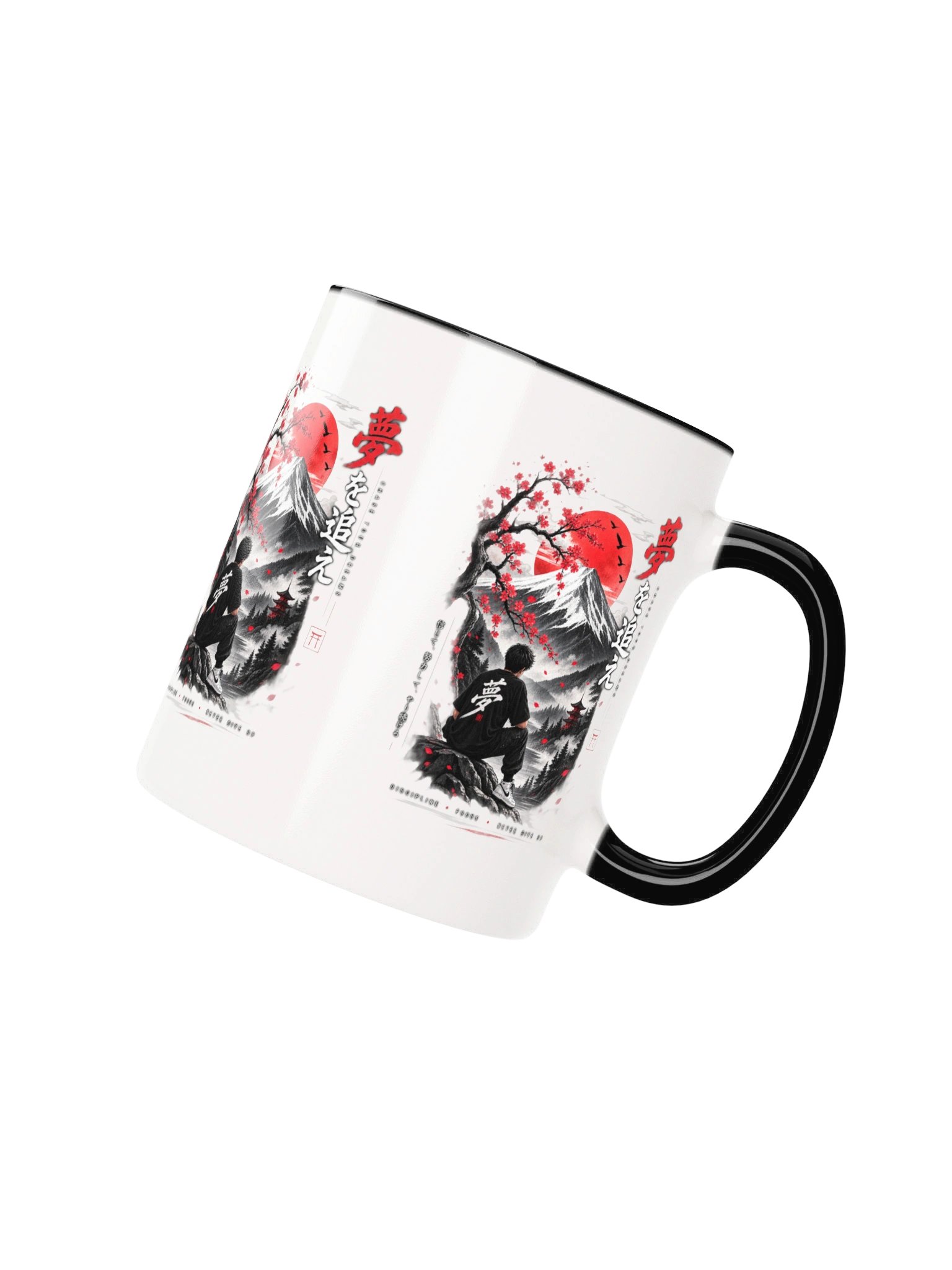 Japanese Samurai Mountain Mug – Red Sun Japanese Aesthetic Coffee Cup product image (14)