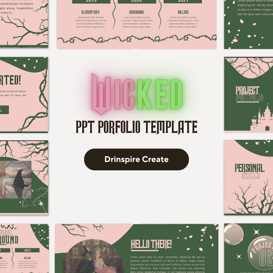 Wicked-Inspired Portfolio PowerPoint Template product image (1)