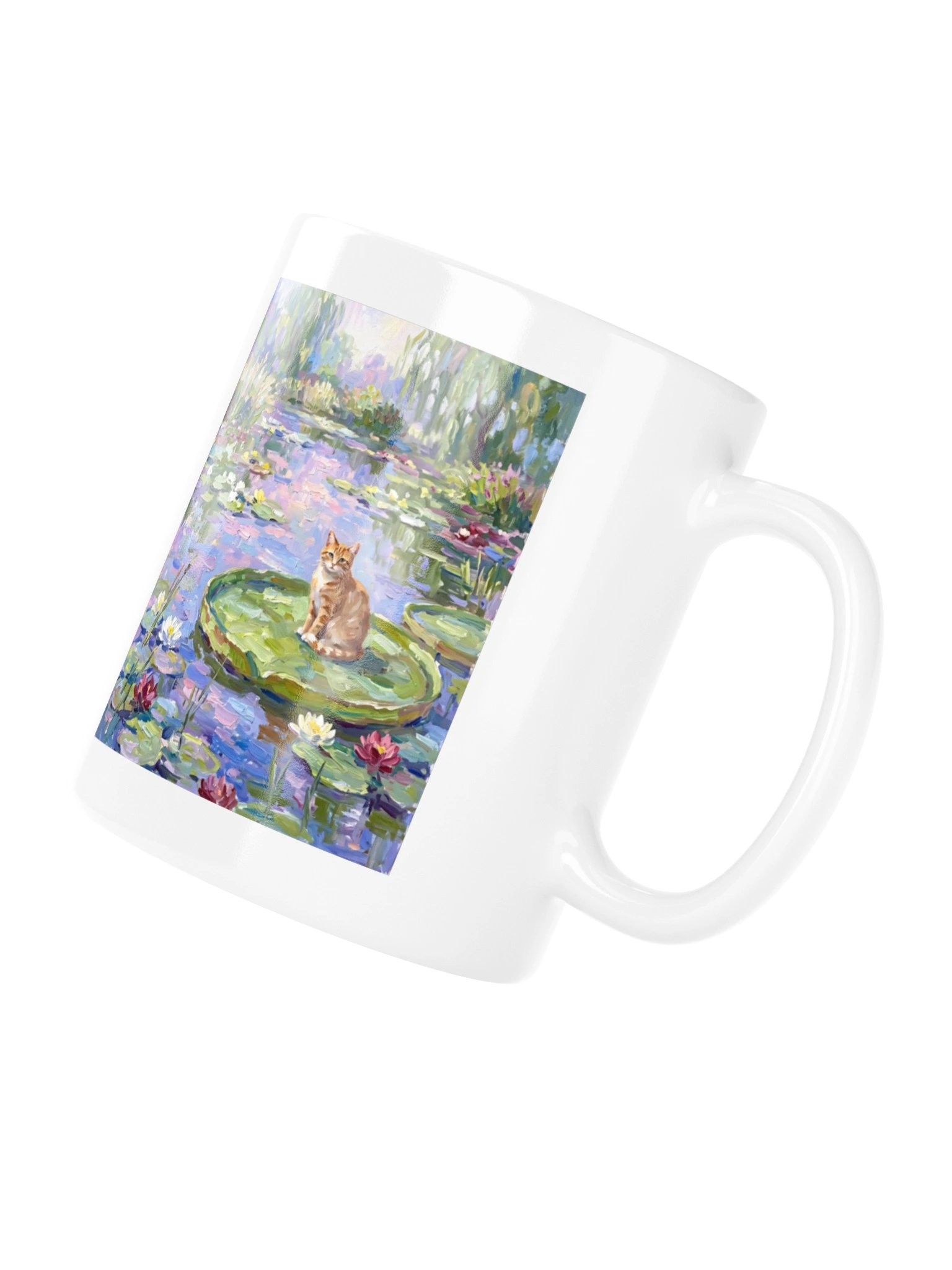 Water Lilies Cat Mug product image (4)