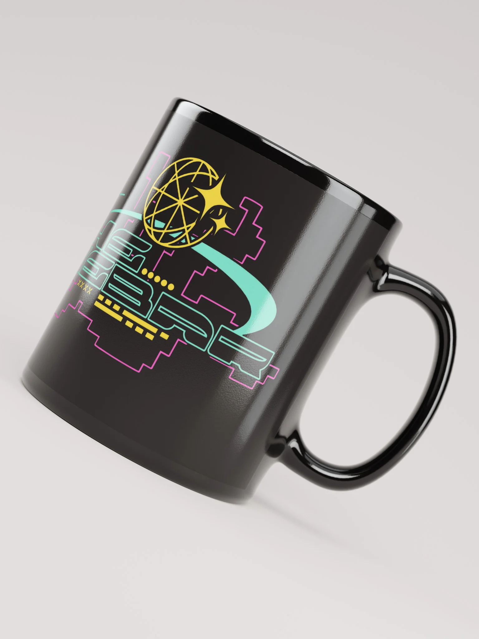 Cyberpunk inspired The SpaceBar sign mug black product image (4)