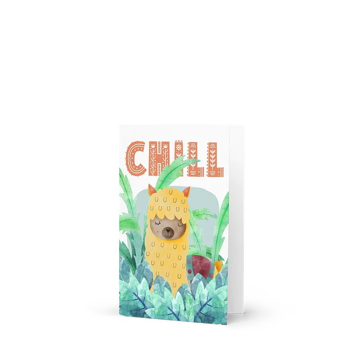 Chill Cute Llama Card product image (1)