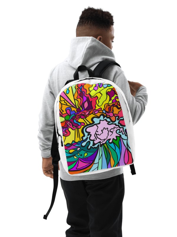 Vibrant Swirls Custom Backpack – Wave at Sunset product image (9)