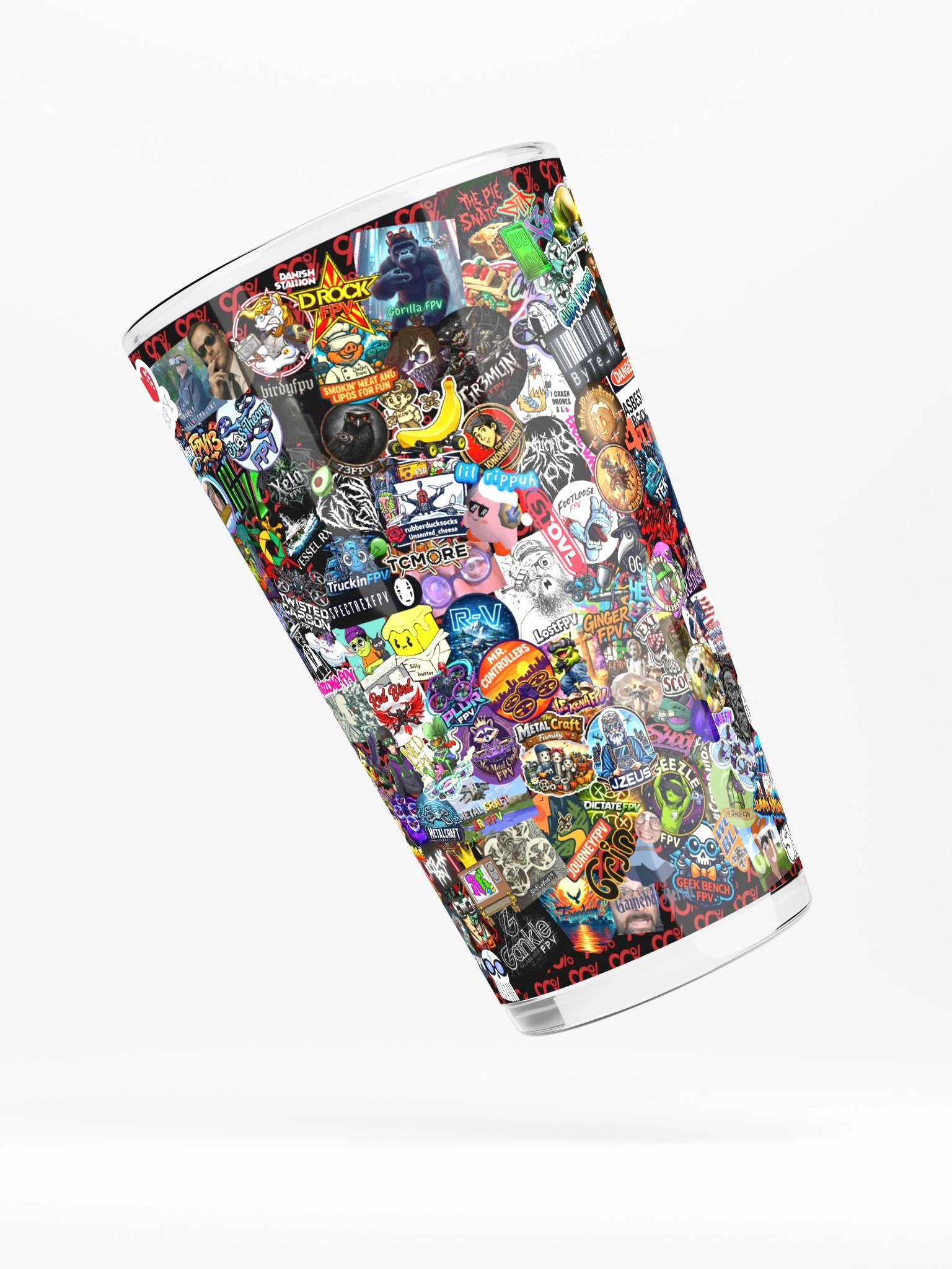 2026 Sticker Bomb Pint Glass product image (4)