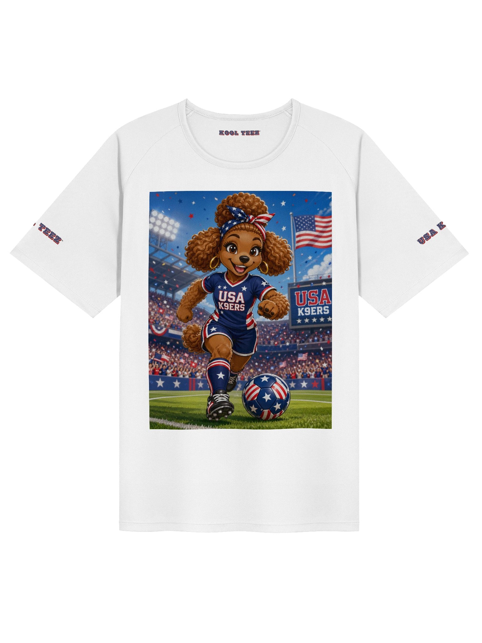 USA K9ERS Soccer Brown Poodle Unisex Sports Jersey product image (1)