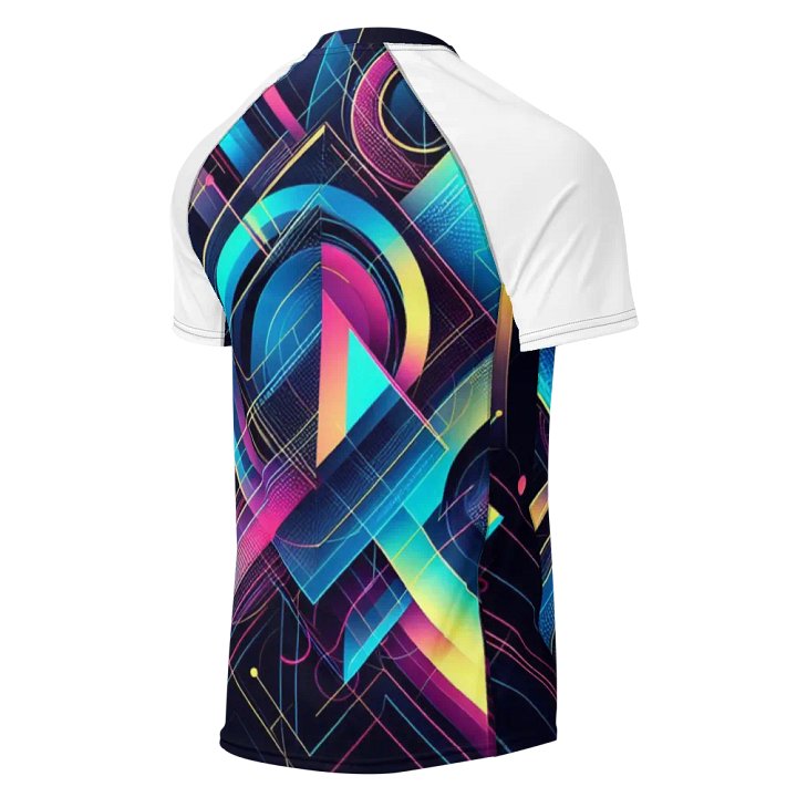 Futurist Geometric Men's Rash Guard |Ai Design product image (2)