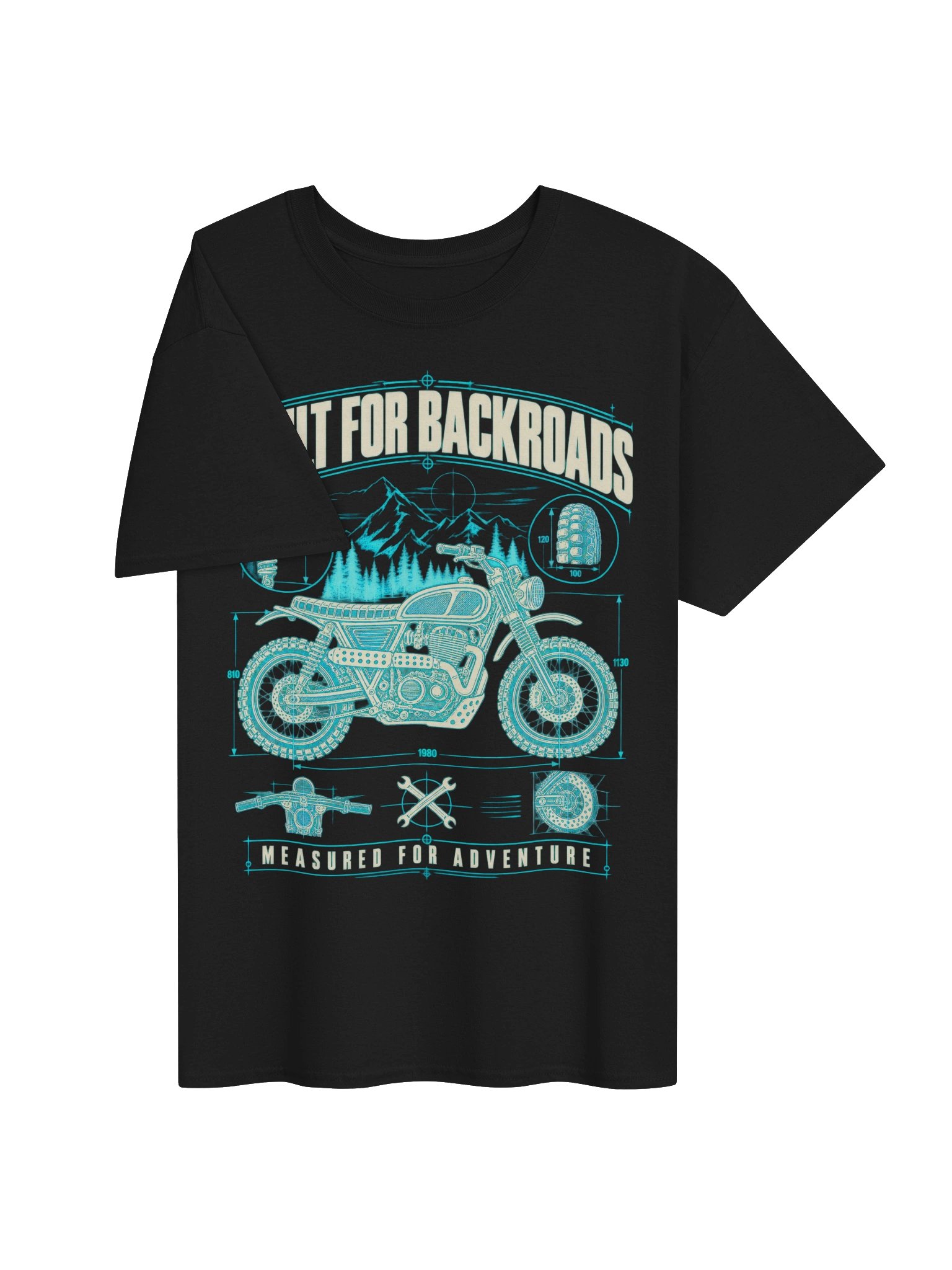 Built for Backroads – Adventure Scrambler Motorcycle T-Shirt product image (3)